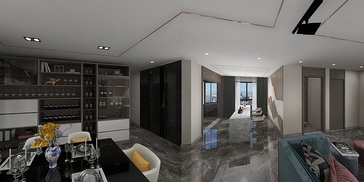 效果图设计美-8号楼轻奢方案-装修设计方案