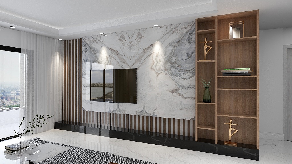 汉人美居装饰-（现代）汉山公馆三室两厅两卫汤丽-装修设计方案