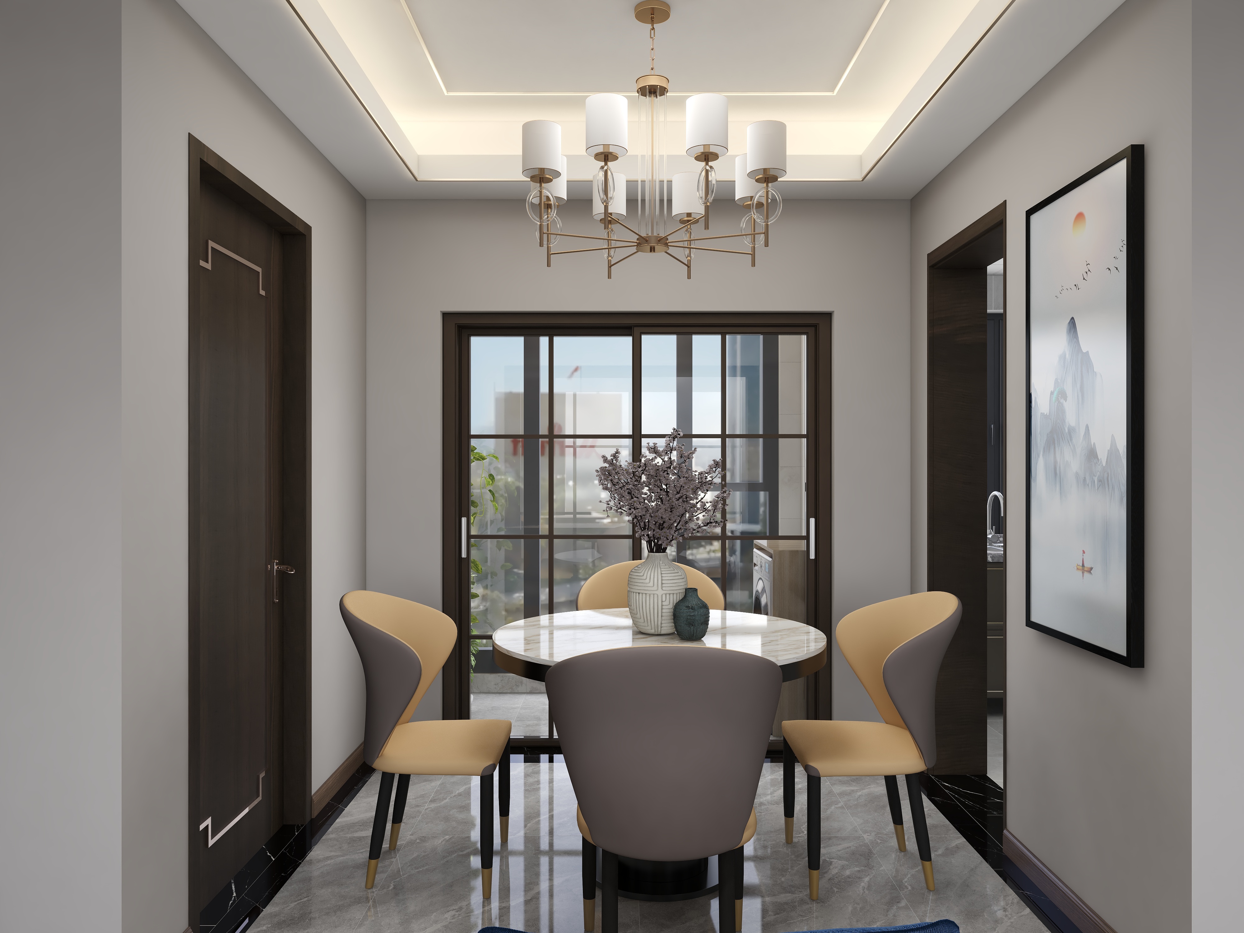 王某某668-花千集F户型中式轻奢-装修设计方案