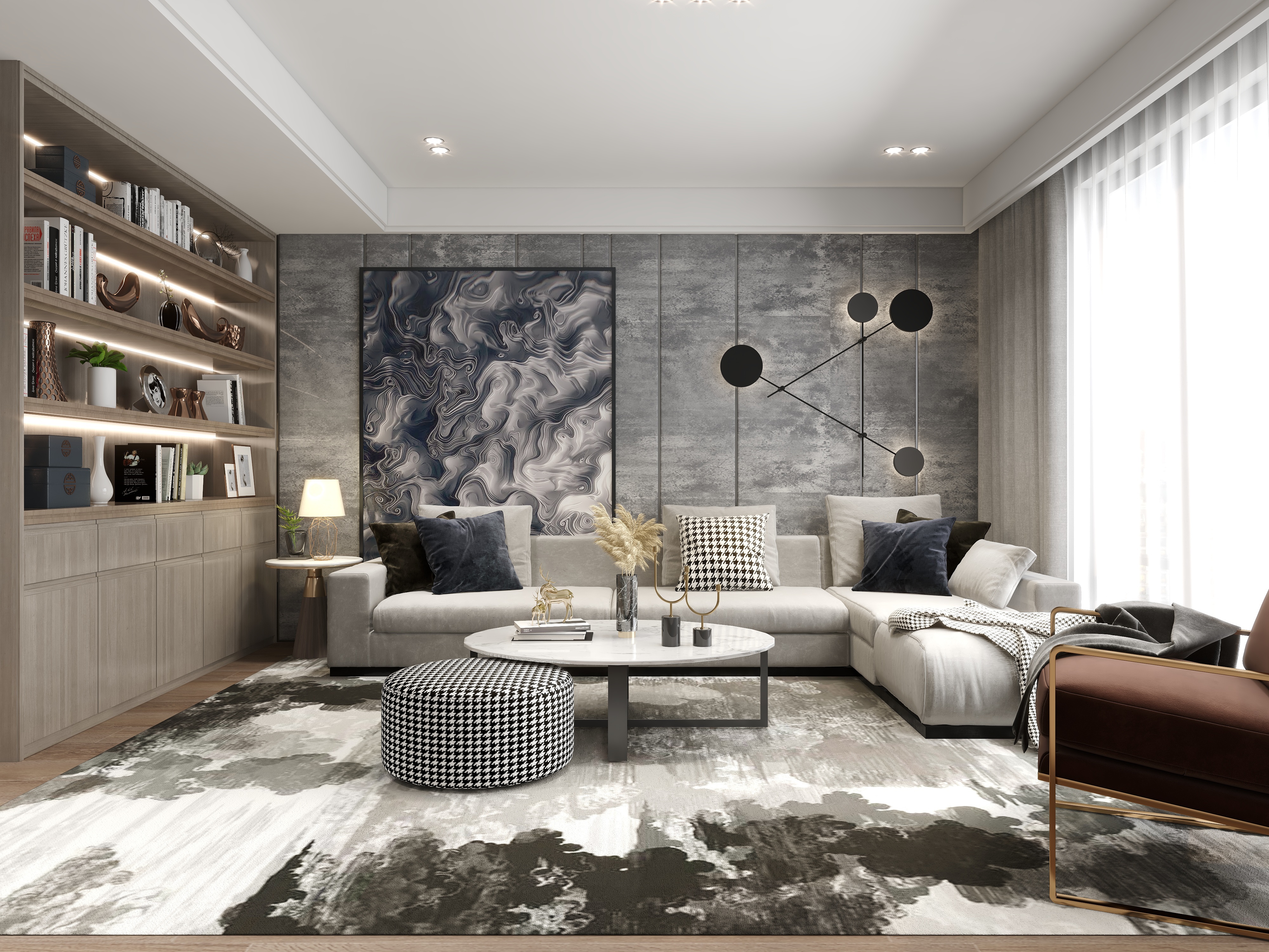 陈辉-统一村140平方现代风格装修效果图