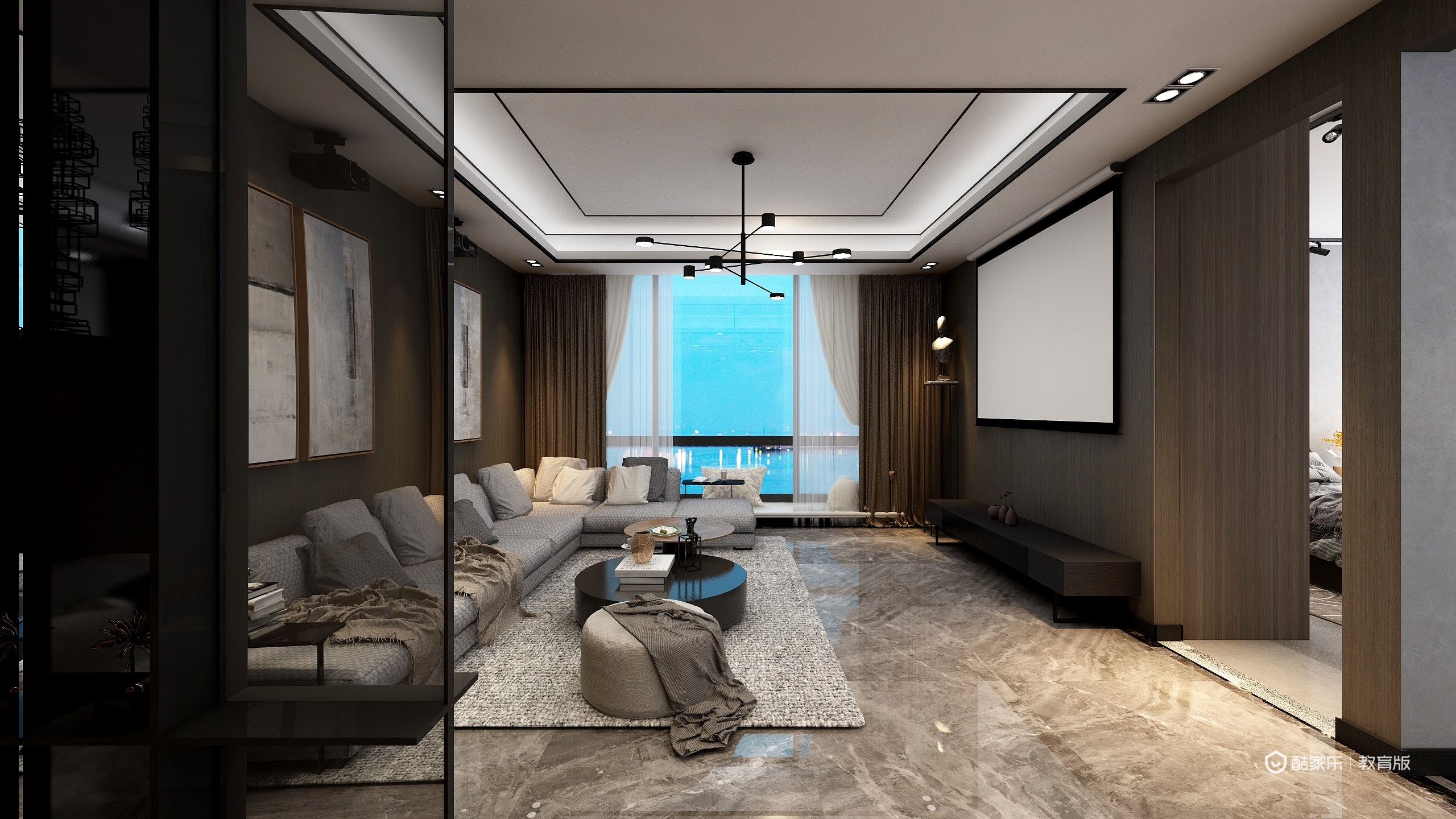 冯子浩-灰色轨迹-极简装修效果图