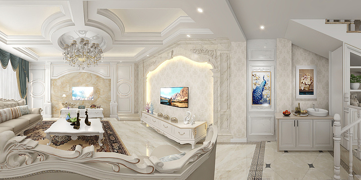 室内装潢设计师丶-银都领地-欧式别墅-装修设计方案