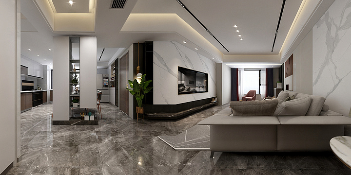 秋禾装饰DQ设计谢德鹏-秋禾装饰·优选宏林世纪城8#709-装修设计方案