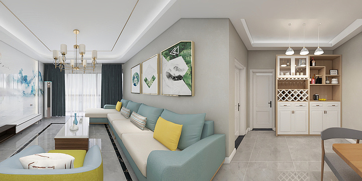 壹品家居设计-金泰尚城1-1801-装修设计方案