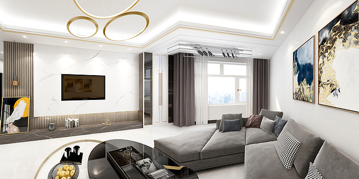 设计师潘思宇-120平中央学府-装修设计方案