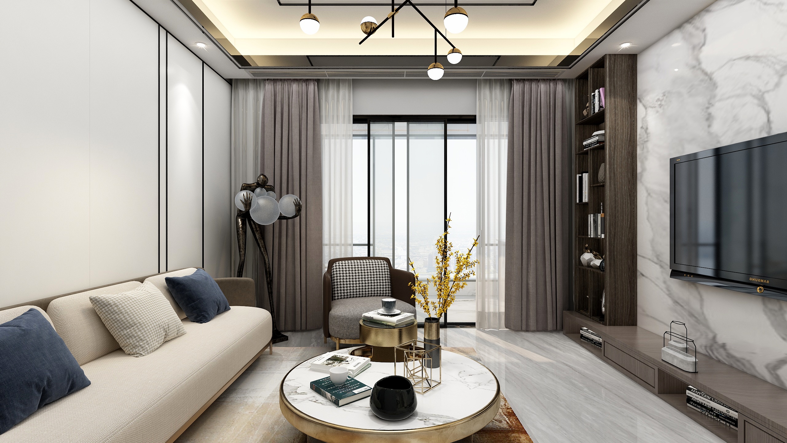 孙建-现在轻奢风格-设计师孙建-装修设计方案