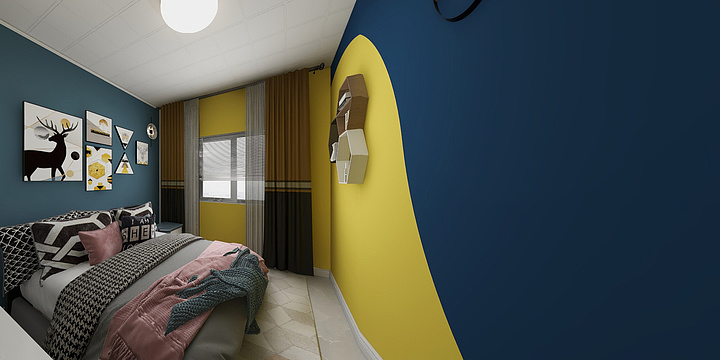 淘小喵-宝地・万意豪门111.00㎡C1户型2室2厅1卫1厨-装修设计方案