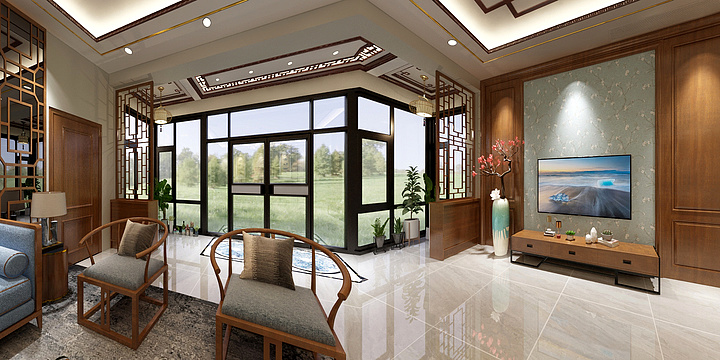 正青空间高端私宅整家定制-城川1楼-装修设计方案