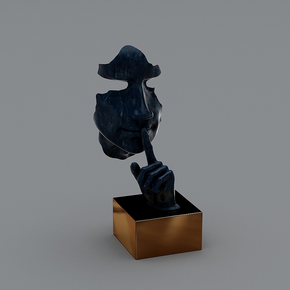 现代轻奢-雕塑3D模型