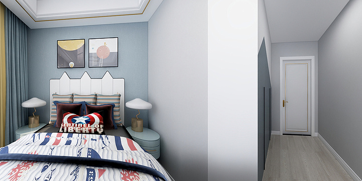 柚子味的西瓜-宝隆143平米-装修设计方案