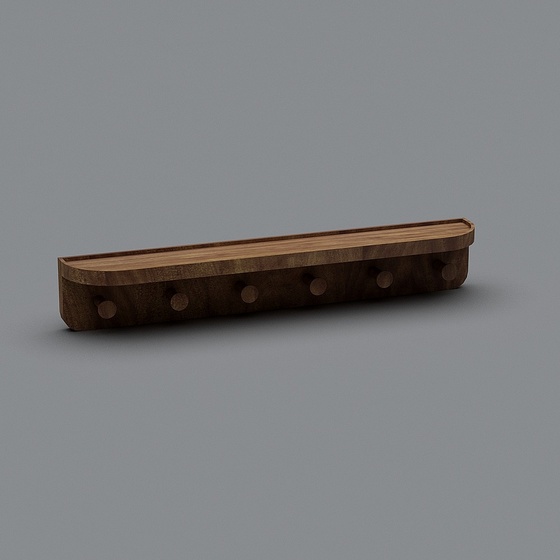 Modern Clothes Hanger 3D Model in Brown