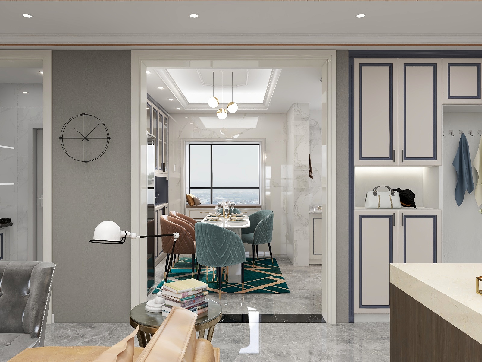 小蒙设计HD-现代美式三居-装修设计方案