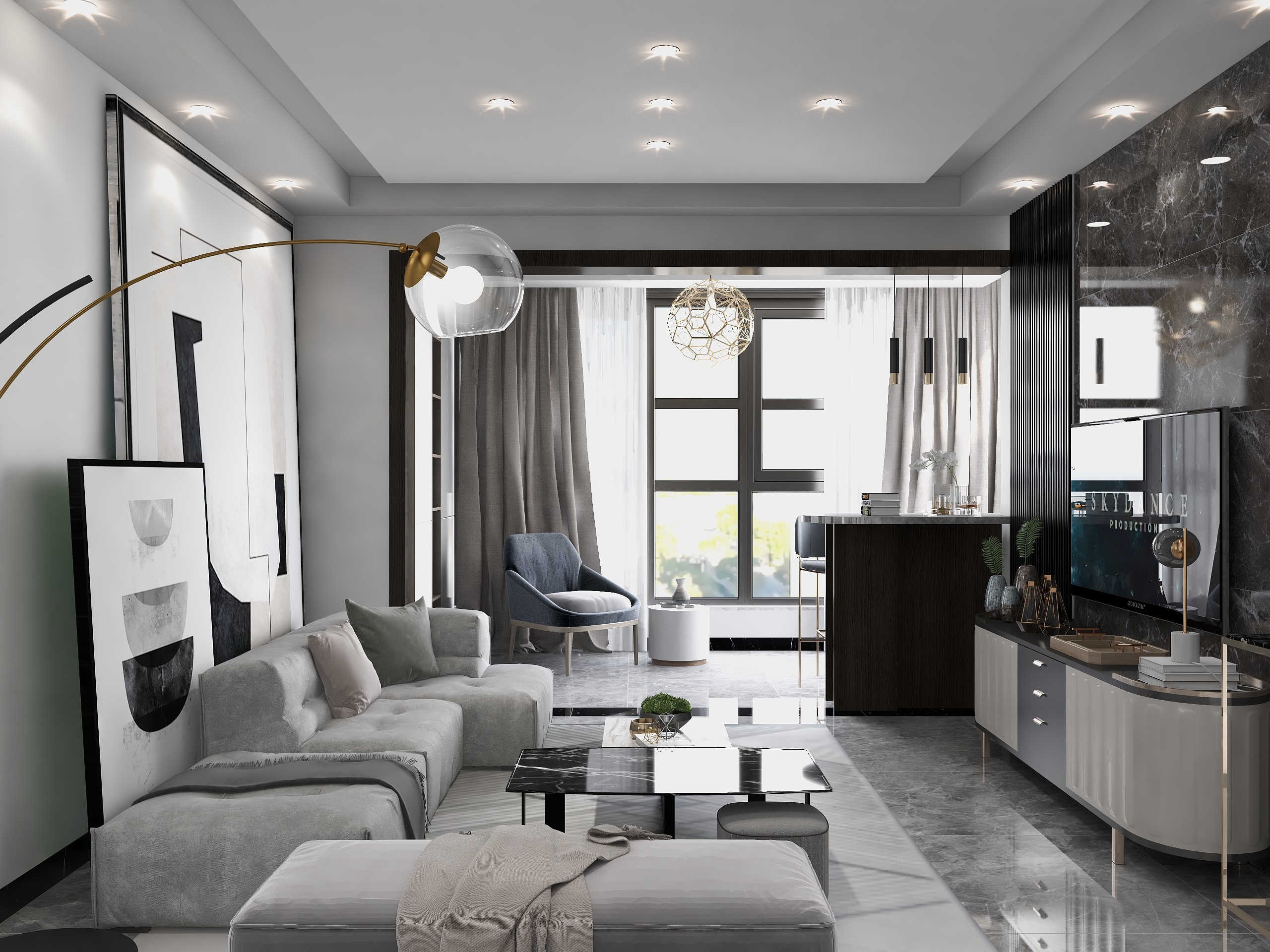 李泽文-南洲国际·清华苑三期107户型装修效果图