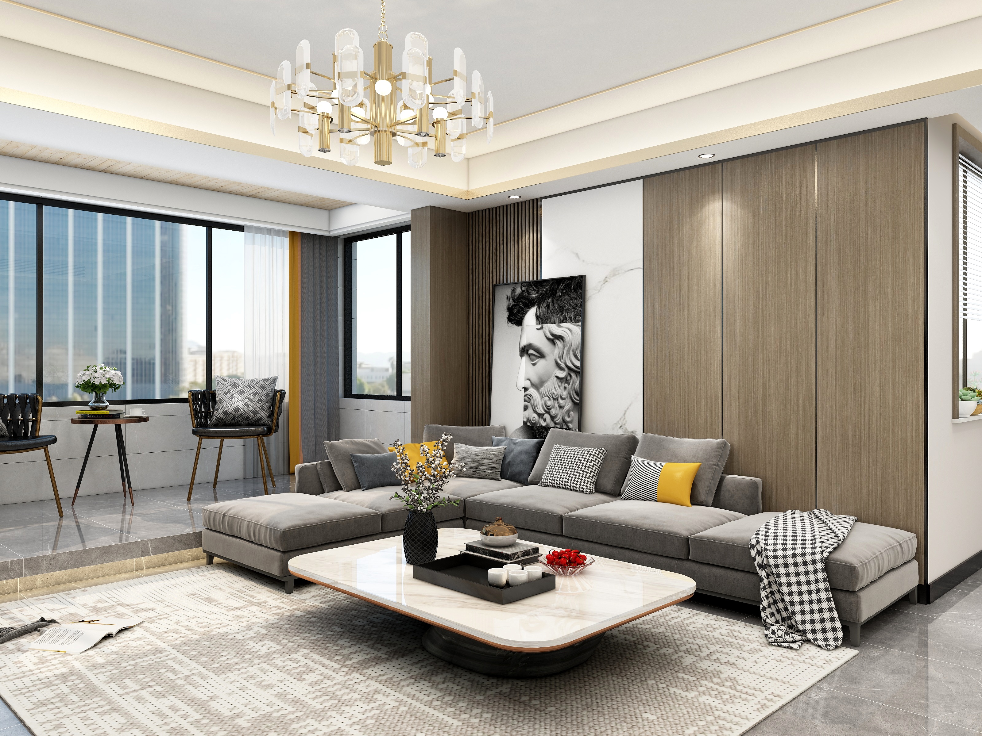 淘宝搜友诺设计-港式轻奢装修效果图