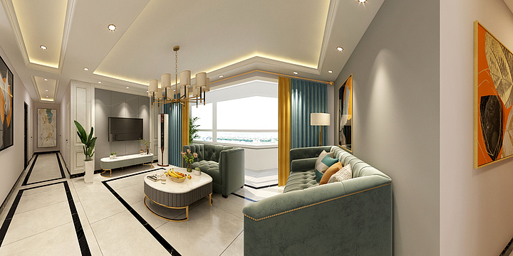 努力000-玖珑府143简约杨曼曼-装修设计方案