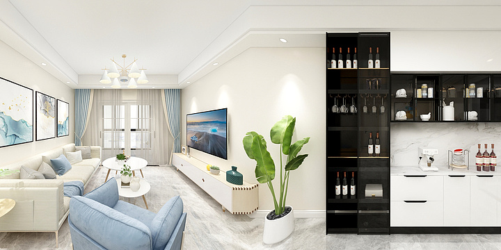 爱设计的姚姚-兴和苑中间套89平-装修设计方案