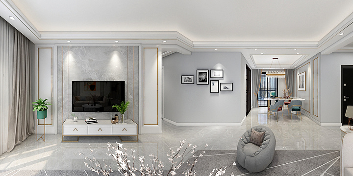 捌玖吥离拾-碧桂园现代轻奢-装修设计方案
