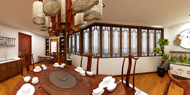 翰程裝饰-私人餐厅-装修设计方案