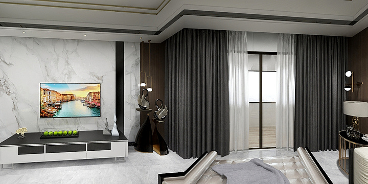 世纪豪门阳台改造-恒大林溪郡121户型-现代风格-装修设计方案
