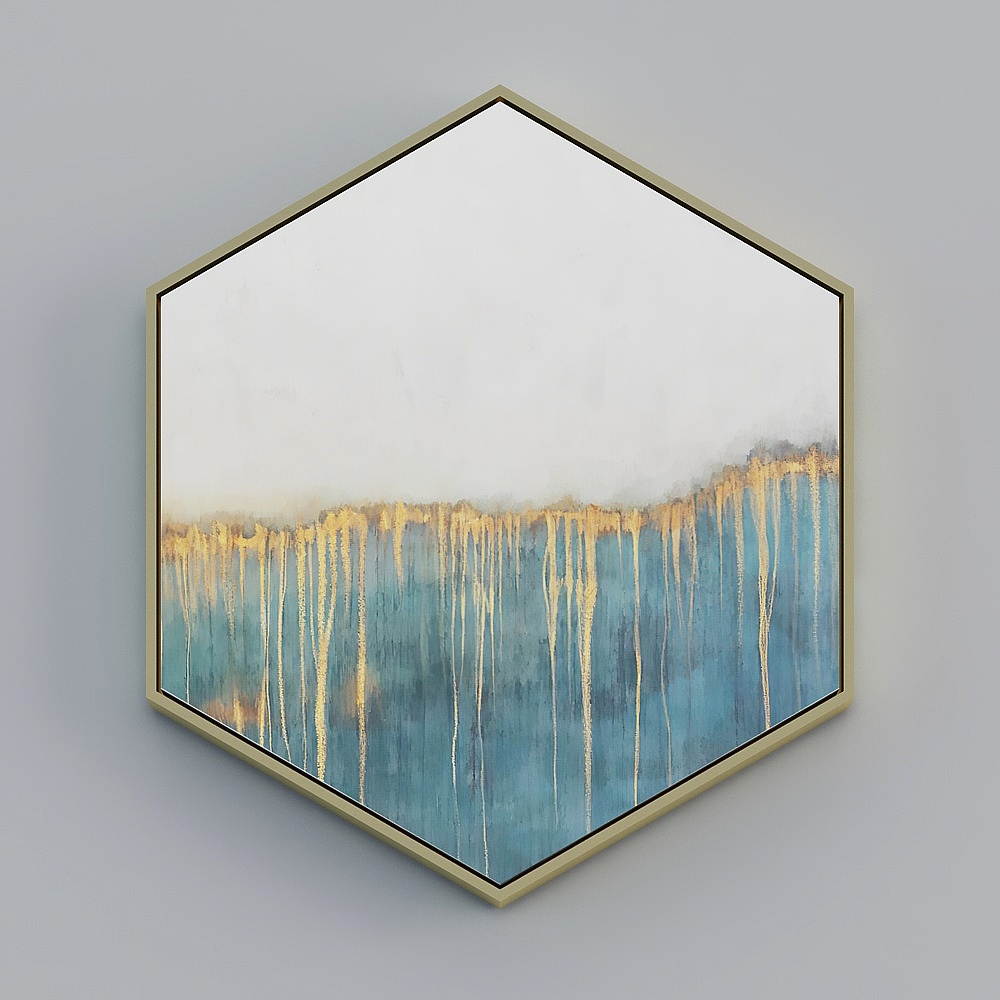 臣萱全屋配画-现代装饰画-六边形组合-海的呼唤E
