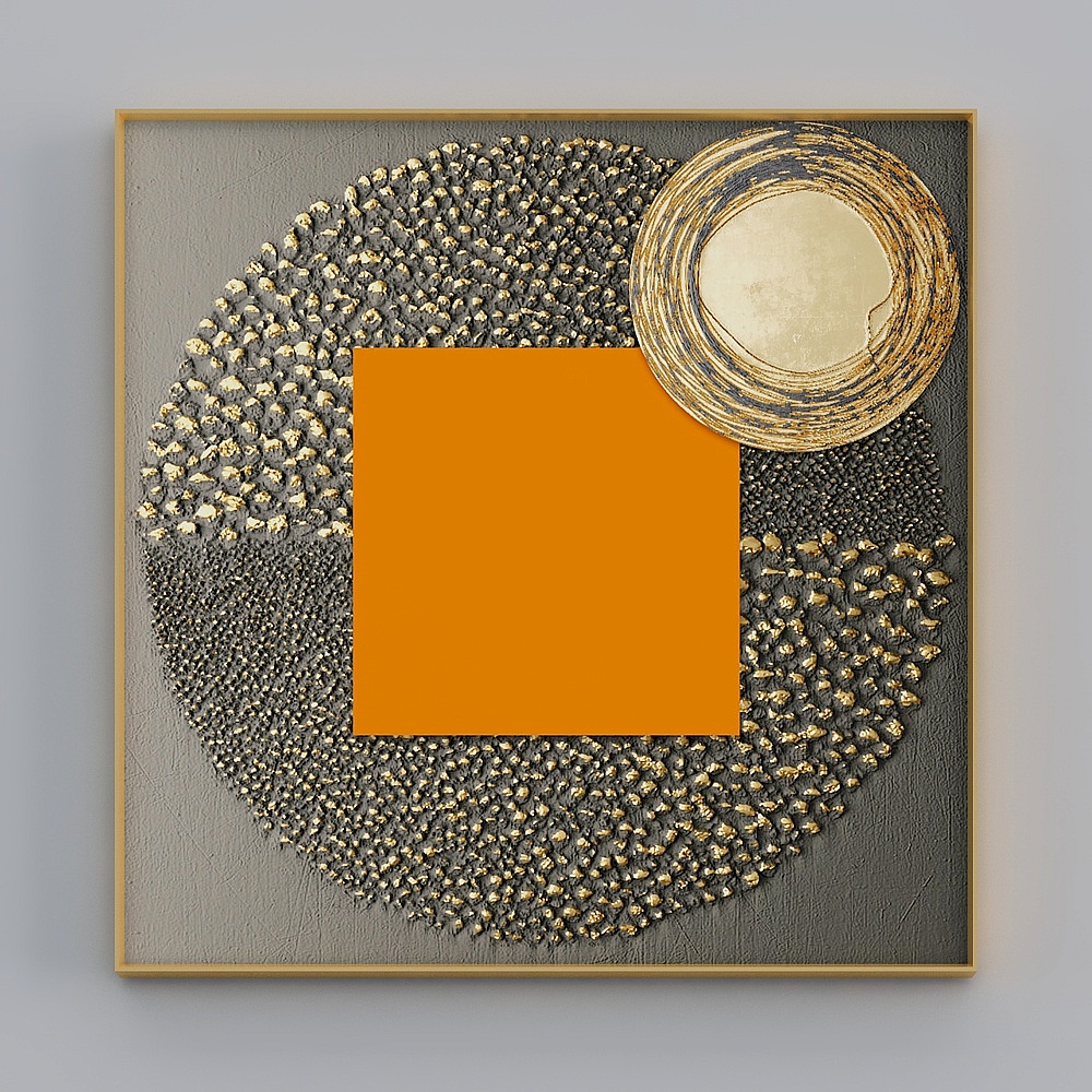 臣萱全屋配画-现代客厅装饰画-单幅-抽象画C