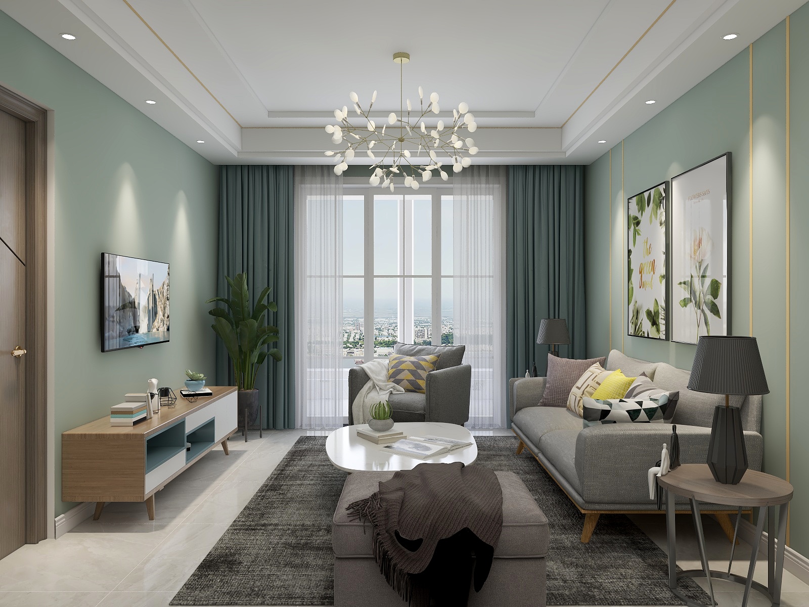 潇棂-枫雅装饰·万象府95㎡北欧-装修设计方案