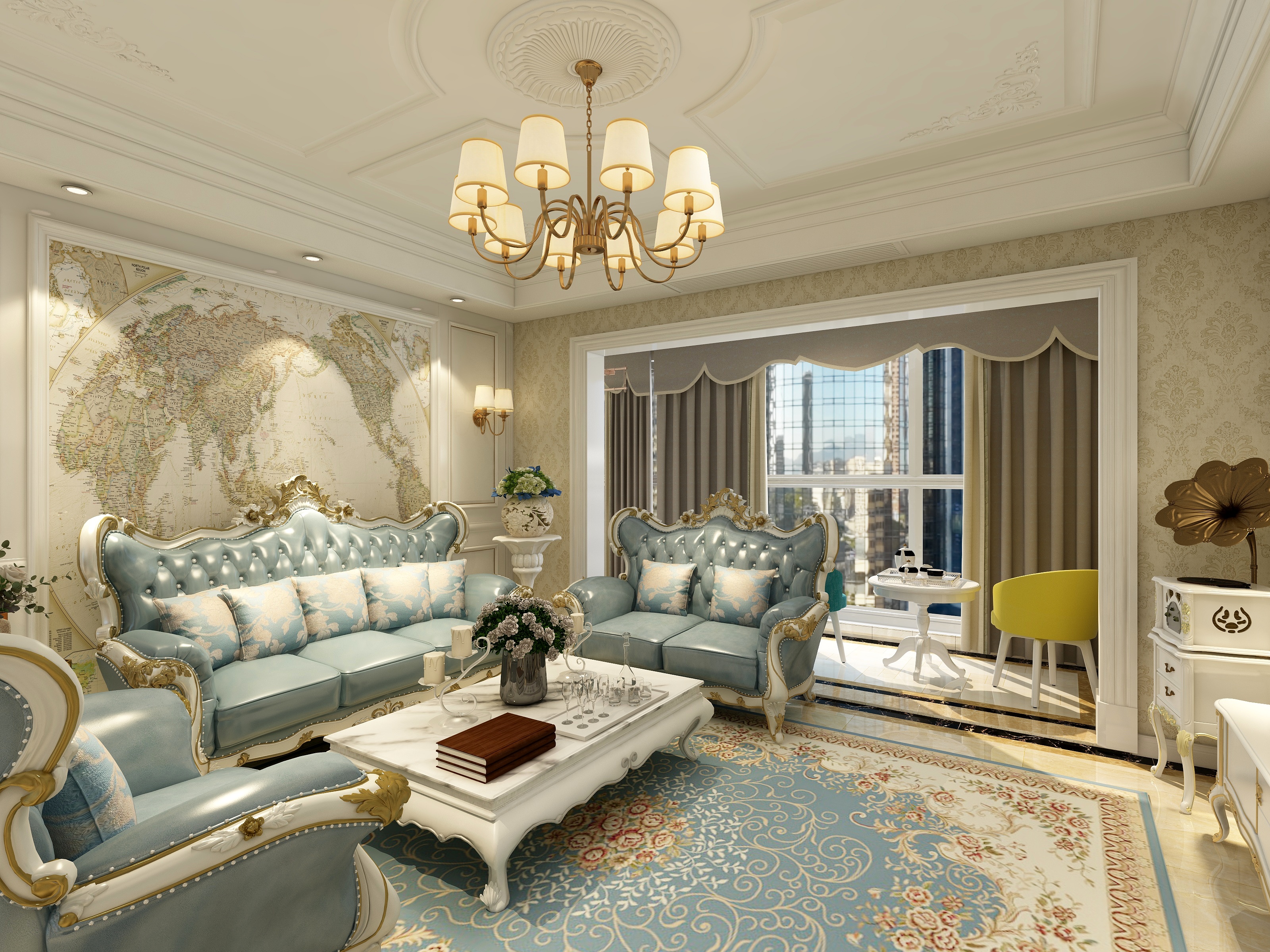 李拉-九龙湾-简美二居-装修设计方案