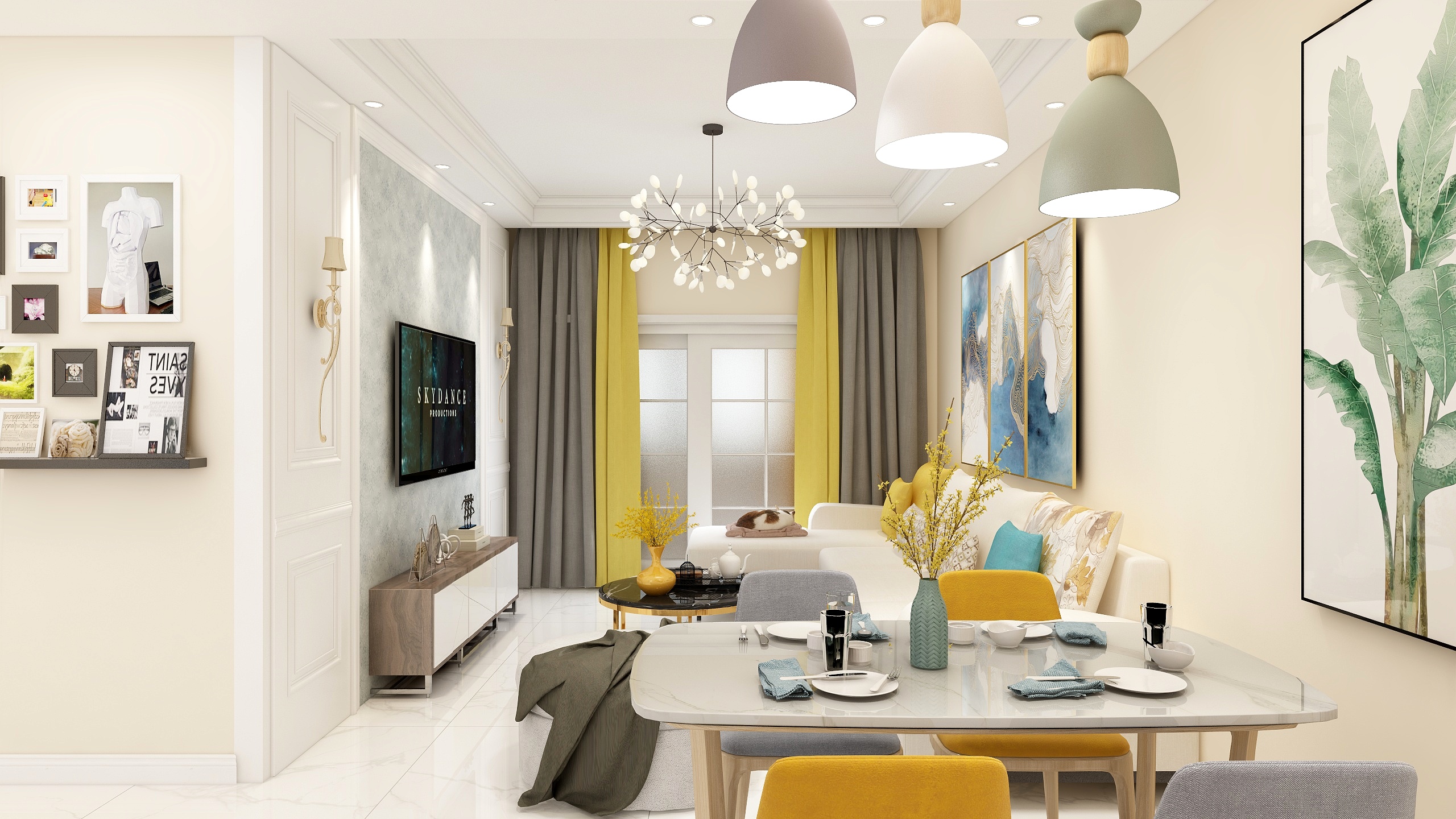 何登勇-德信海德公园83.00㎡A2’3室2厅1卫1厨-装修设计方案