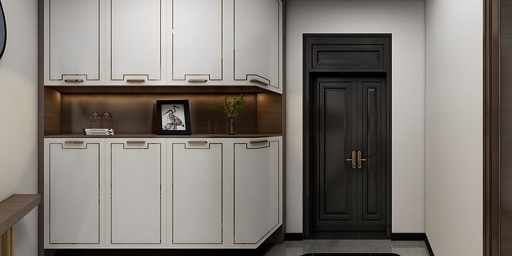 ۞效果图FkYD-客餐厅-鱼肚灰CS9220AS-装修设计方案