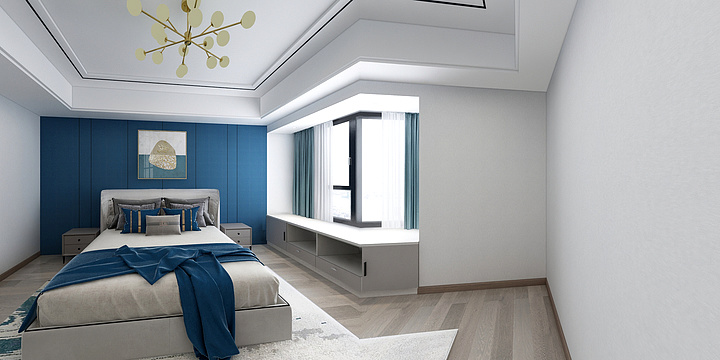 红宝石墙布软装-瑞园9-601顾总雅居-装修设计方案