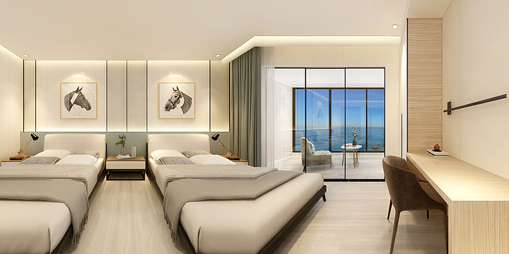 设计部王海江_-三亚北京街客房标间简约-王海江-装修设计方案