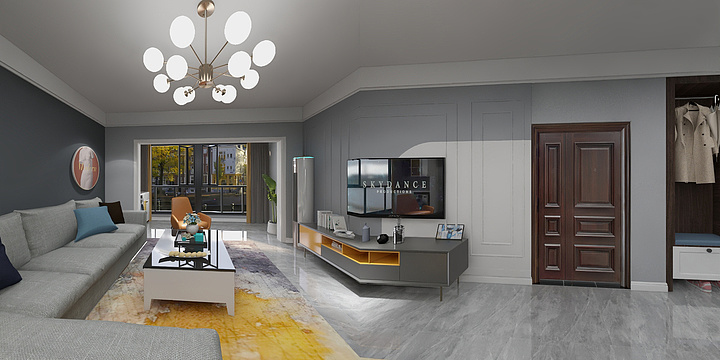 筑简设计-石棉春天国际5-2-701效果图-装修设计方案