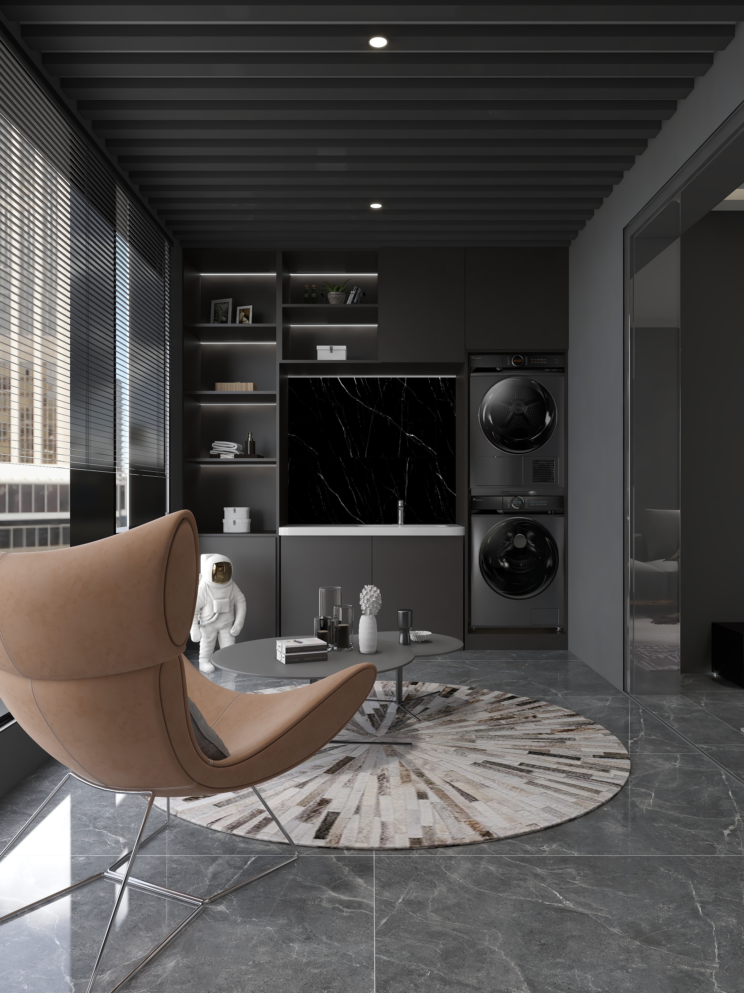 爱设计的刷子哥-FUN空计划：高级灰洗衣功能区-装修设计方案