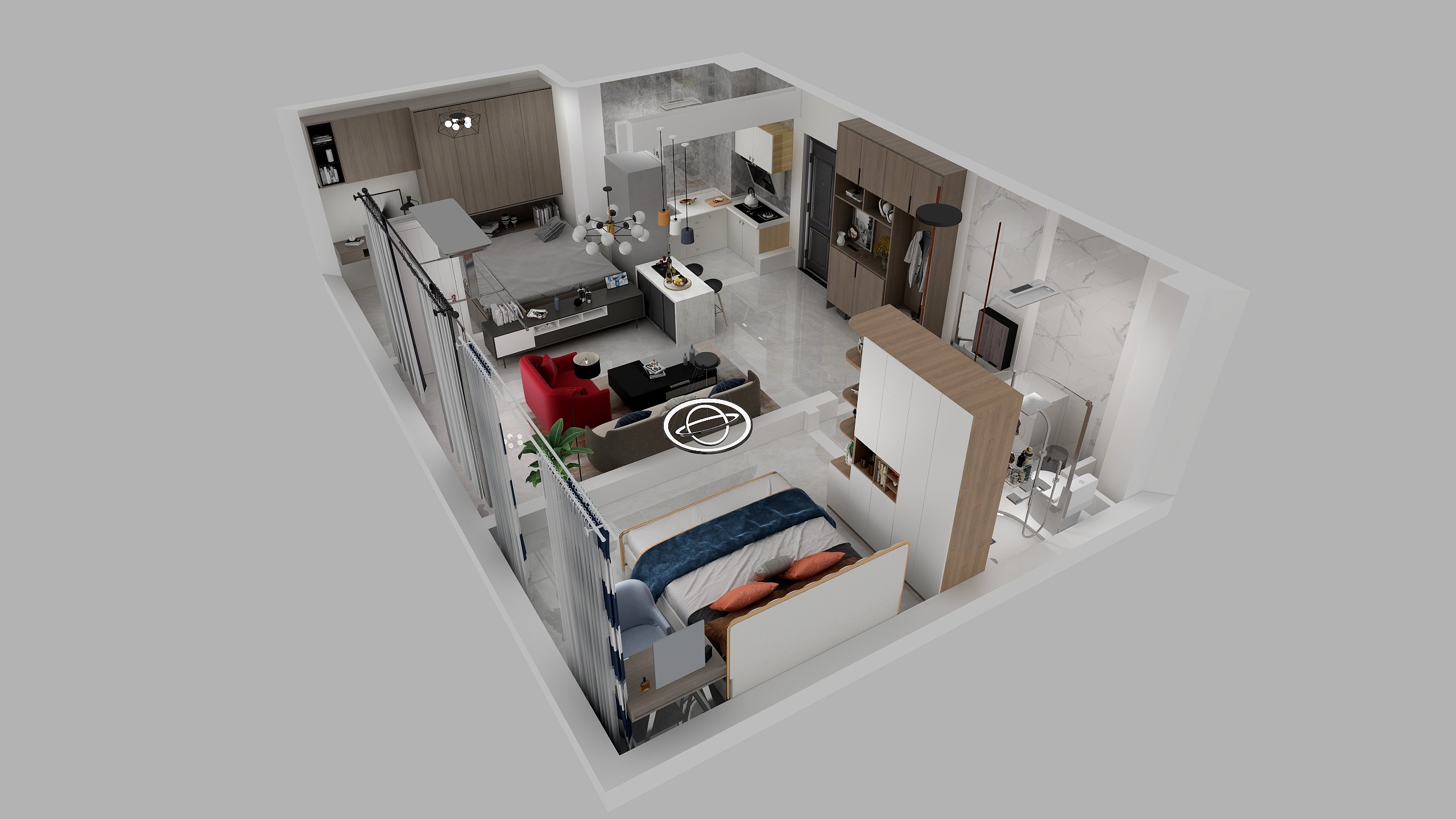 苦瓜不知西瓜甜-博雅府3栋2单元2602室76平现代风格方案四-装修设计方案