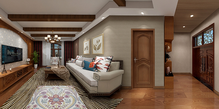 柏壹空间设计-崇德公馆-美式乡村-装修设计方案