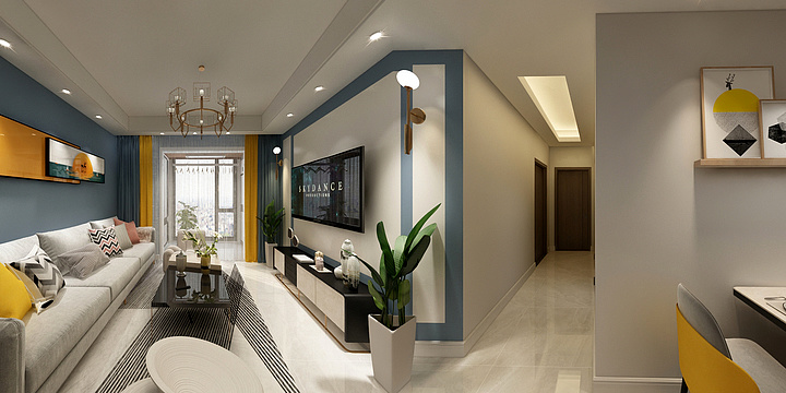 吾鸭-广悦府客餐厅-装修设计方案