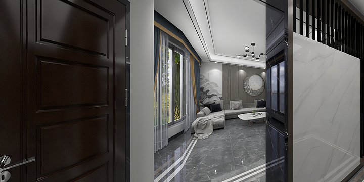 梦成设计-原著壹品中间户一层-装修设计方案