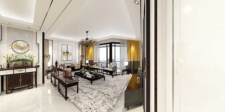 刘彬强-优惠--国金、滨江一号新中式样板间-装修设计方案