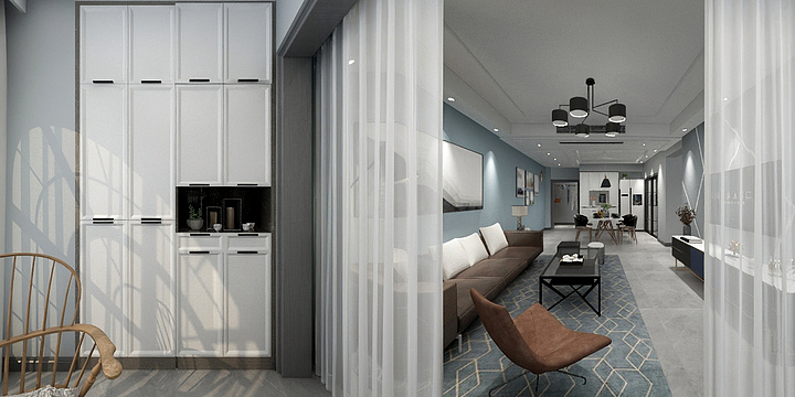 DW戴维-翡翠湾-清新雅居混搭风-装修设计方案