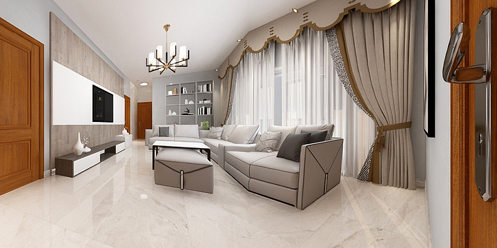 晨宝sgxS-瑞和园89.50㎡B户型3室2厅1卫-装修设计方案