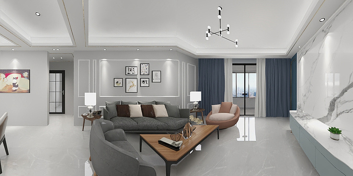 万分喜欢-城北安置房-装修设计方案