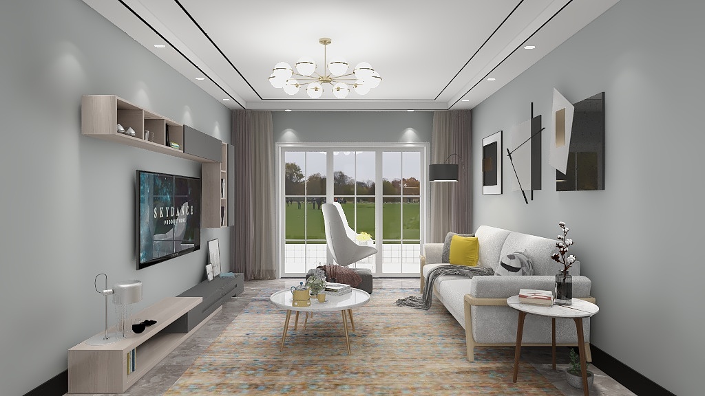 汉人美居装饰-（北欧）汉山公馆三室两厅一卫-装修设计方案