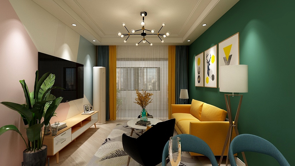 一花一世界，一沙一海洋-德信海德公园83.00㎡A2’3室2厅1卫1厨-装修设计方案