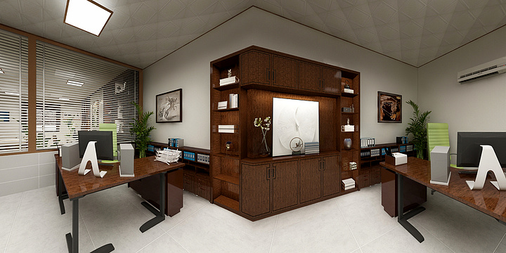 皇巢建筑装饰-蔡总办公室-装修设计方案