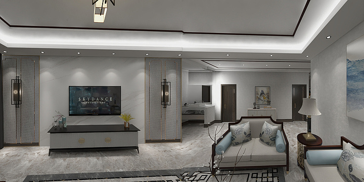 罗记室内外装饰有限公司-康鸿锦绣苑—户型C效果图-装修设计方案