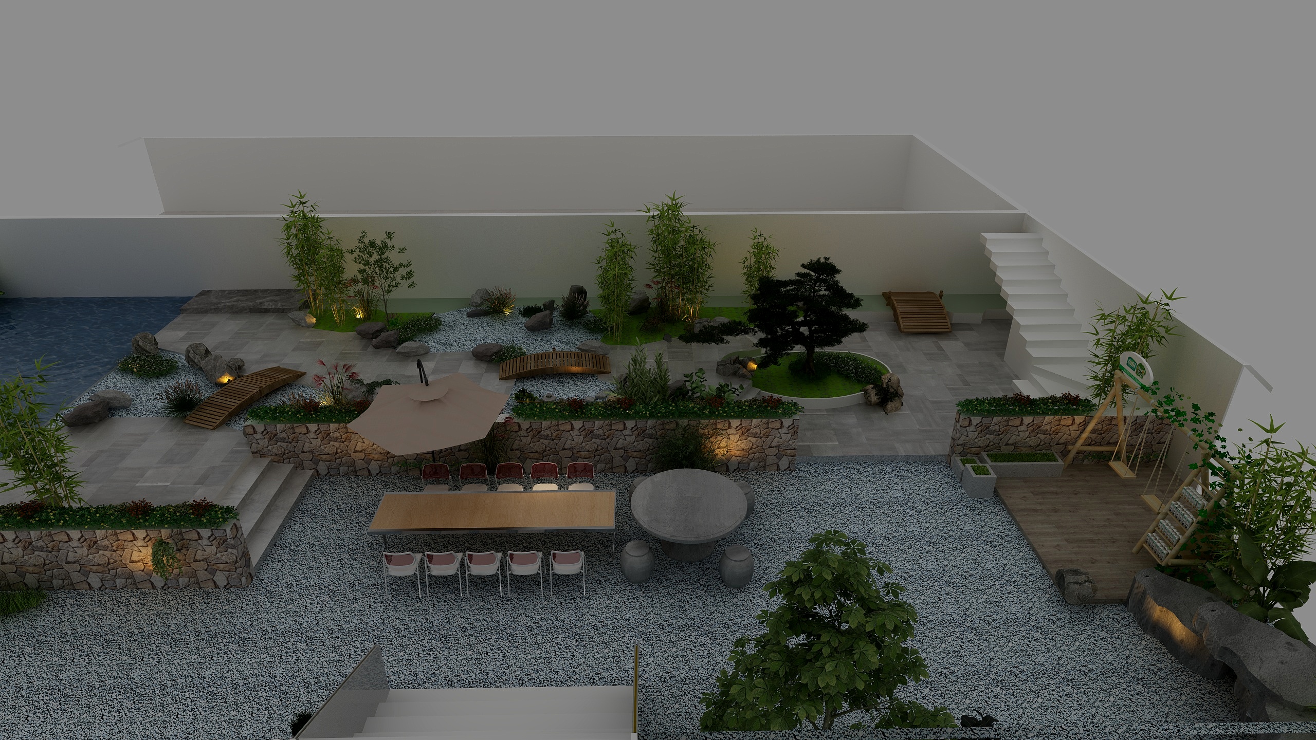 古点-民宿庭院-装修设计方案