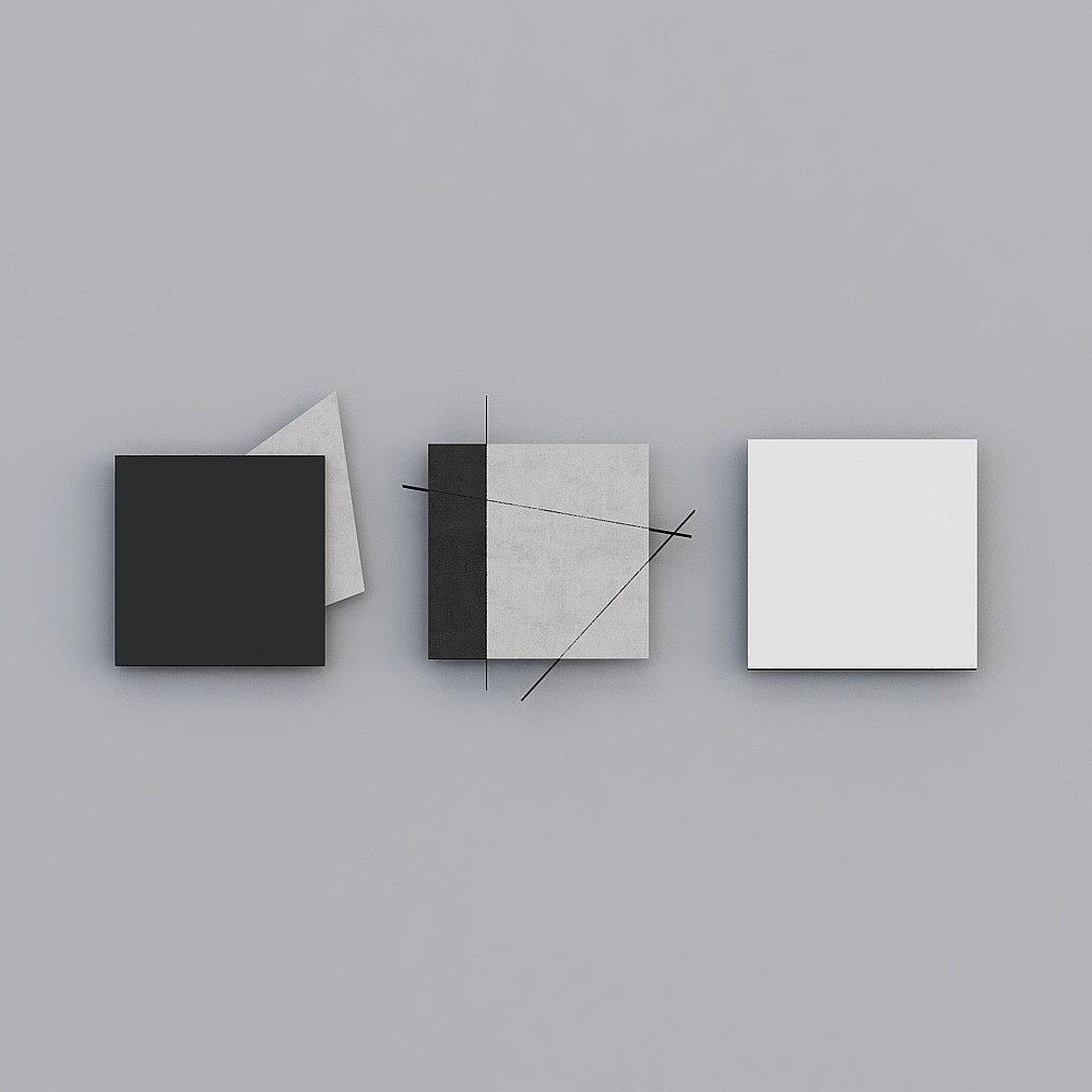 挂画组合3D模型