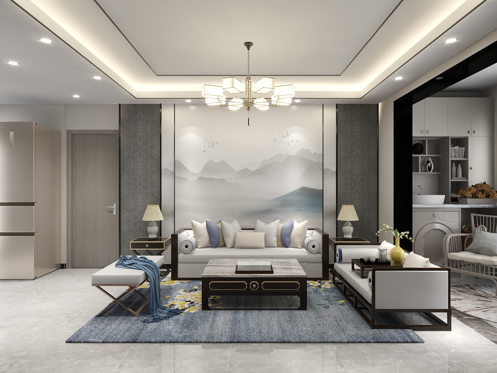 竹光-曲靖中心-3室1厅2卫1厨装修效果图