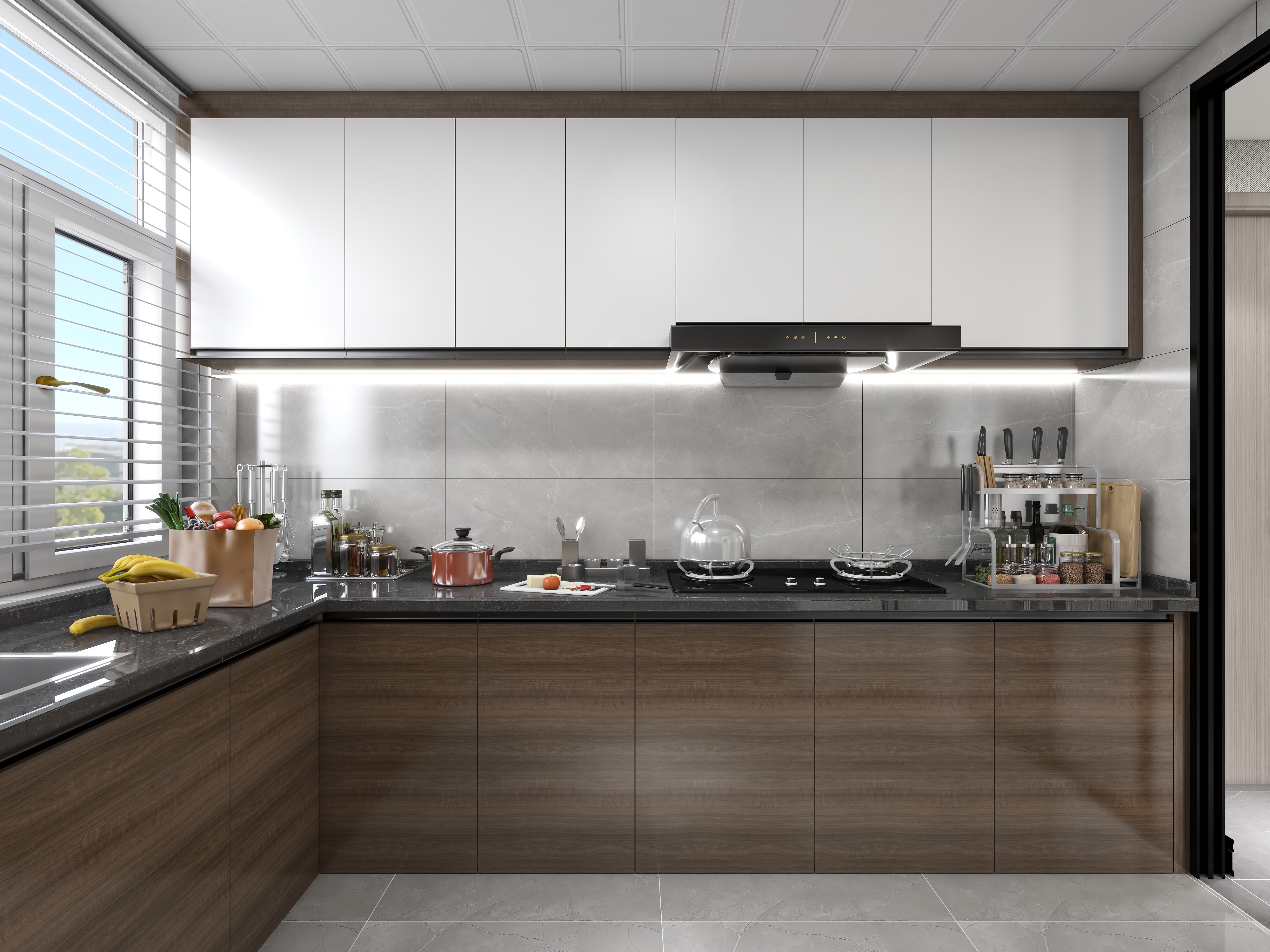 吴爽-108方现代三居装修效果图