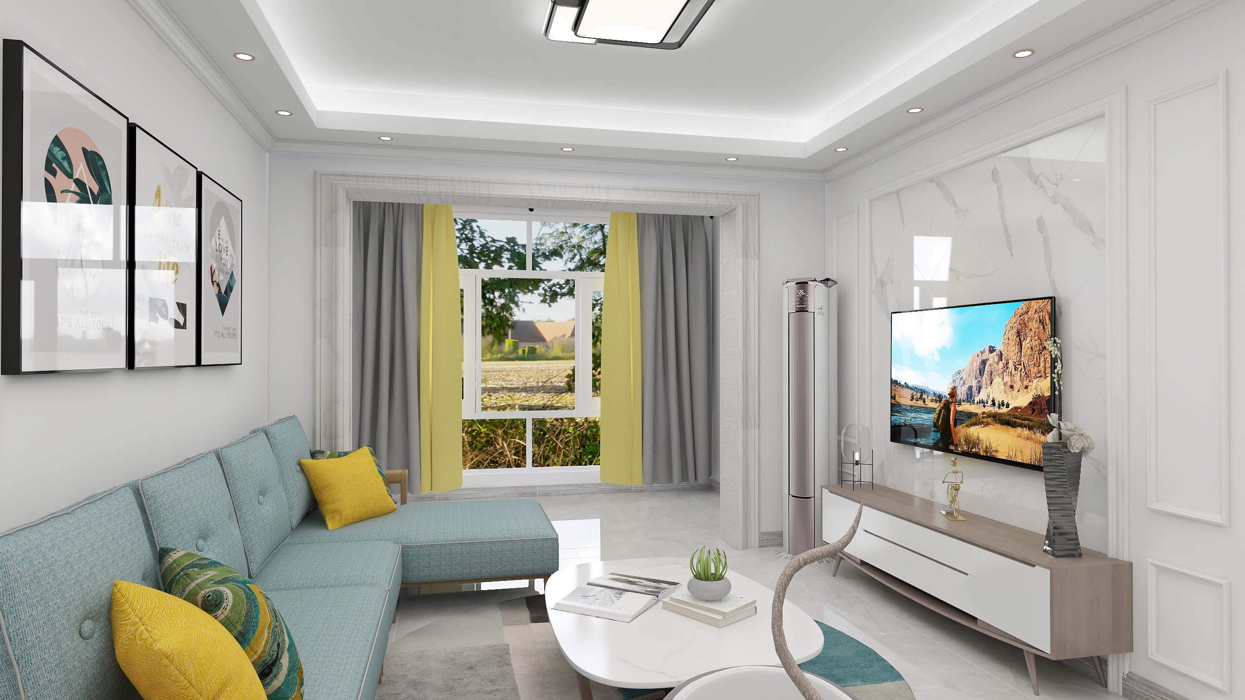 一海金工-龙泉80平-大阳台-装修设计方案